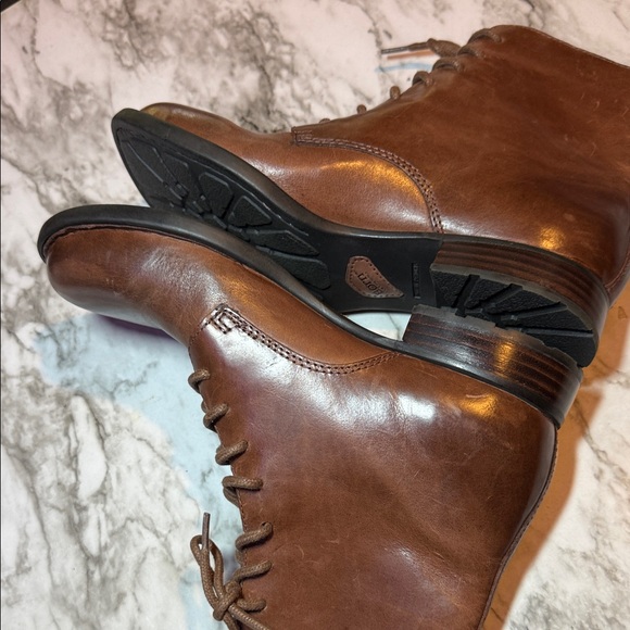 Born Dark Brown Leather Lace Up Moto Boots NWOT SZ 8.5 - Picture 10 of 14